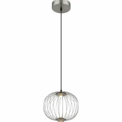 Luminaires Globo Lighting Éclairage Led|Galway Suspension LED Nickel mat, 1 lumière