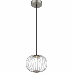 Luminaires Globo Lighting Éclairage Led|Galway Suspension LED Nickel mat, 1 lumière