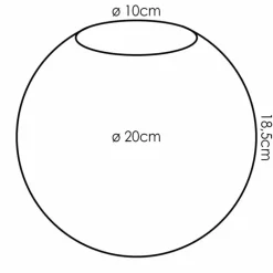 Gastor Verre de rechange 20 cm Clair, Cuivré