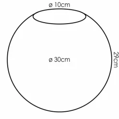 Gastor Verre de rechange 30 cm Or, Clair