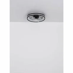 Gatian Ventilateur de plafond lumineux Luminaires Globo Lighting LED Noir, 1 lumière, Télécommandes