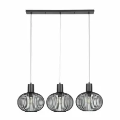 Luminaires Trio Suspensions|GILA Suspension Noir, 3 lumières