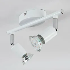 hofstein Spots Et Projecteurs|Gjedso Plafonnier, Spot de plafond LED Chrome, Blanc, 2 lumières