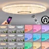 Gjevninge Plafonnier LED Argenté, Blanc, 1 lumière, Télécommandes