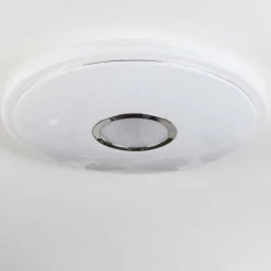 Gjevninge Plafonnier LED Argenté, Blanc, 1 lumière, Télécommandes