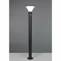 Gorda Lampadaire d'extérieur Luminaires Reality LED Noir, 1 lumière, Détecteur de mouvement