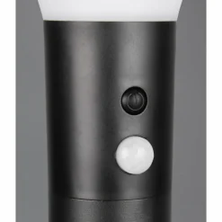 Gorda Lampadaire d'extérieur Luminaires Reality LED Noir, 1 lumière, Détecteur de mouvement