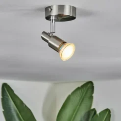 Luminaires Trio Spots Et Projecteurs|Gropptorp Plafonnier, Spot de plafond Nickel mat, 1 lumière