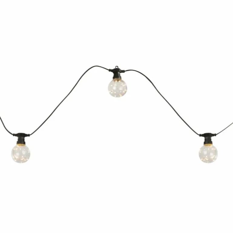 Guirlande Globo ALMAGA LED Noir, 10 lumières