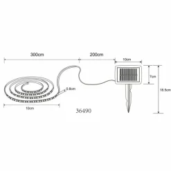 Guirlande Globo SOLAR LED Noir, 180 lumières