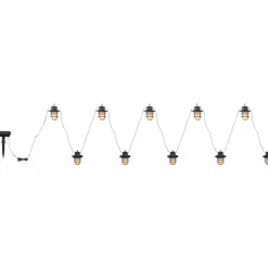 guirlande lumineuse solaire Globo LED Noir, 100 lumières