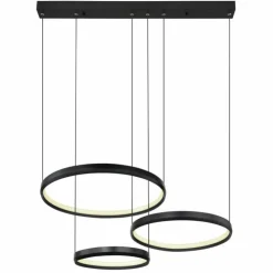Luminaires Globo Lighting Suspensions|HALLI Suspension LED Noir, 1 lumière