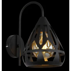 Luminaires Globo Lighting Appliques|Hassan Applique murale Noir, 1 lumière