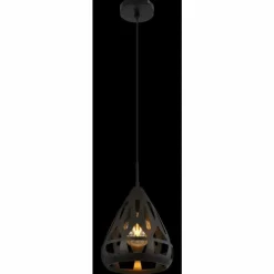 Luminaires Globo Lighting Suspensions|Hassan Suspension Noir, 1 lumière