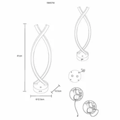 Luminaires Globo Lighting Éclairage Led|Hela Lampe à poser LED Blanc, 1 lumière