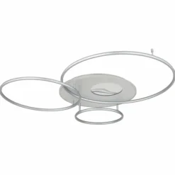 Luminaires Globo Lighting Éclairage Led|Invertina Plafonnier LED Argenté, 1 lumière, Télécommandes