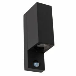 IR Lampe murale d´extérieur Luminaires Lucide Noir, 2 lumières, Détecteur de mouvement
