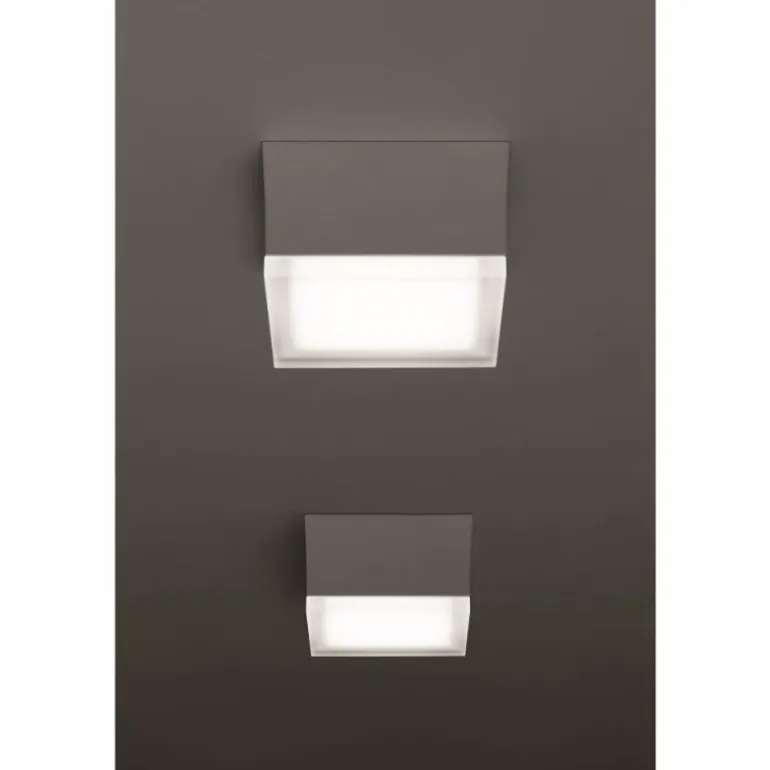 Jachenau Plafonnier, Applique murale Luminaires LCD LED Anthracite, 1 lumière