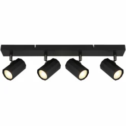 Luminaires Globo Lighting Spots Et Projecteurs|James Plafonnier, Spot de plafond, Applique murale, Spot mural Noir, 4 lumières