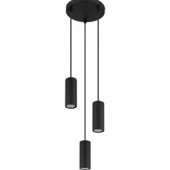 Luminaires Globo Lighting Suspensions|James Suspension Noir, 3 lumières