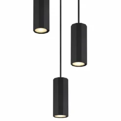 Luminaires Globo Lighting Suspensions|James Suspension Noir, 3 lumières
