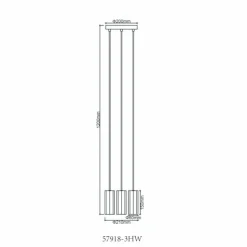 Luminaires Globo Lighting Suspensions|James Suspension Blanc, 3 lumières