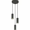Luminaires Globo Lighting Suspensions|James Suspension Gris, 3 lumières