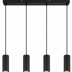 Luminaires Globo Lighting Suspensions|James Suspension Noir, 4 lumières