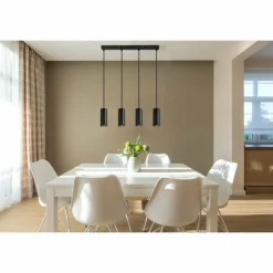 Luminaires Globo Lighting Suspensions|James Suspension Noir, 4 lumières