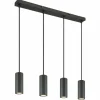 Luminaires Globo Lighting Suspensions|James Suspension Gris, 4 lumières