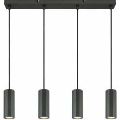 Luminaires Globo Lighting Suspensions|James Suspension Gris, 4 lumières