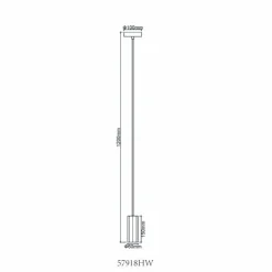 Luminaires Globo Lighting Suspensions|James Suspension Blanc, 1 lumière