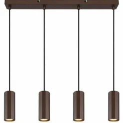 Luminaires Globo Lighting Suspensions|James Suspension Bronze, 4 lumières