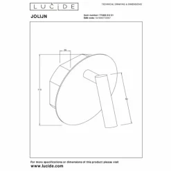 Luminaires Lucide Éclairage Led|JOLIJN Applique murale LED Blanc, 1 lumière