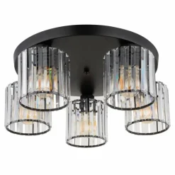 Luminaires Globo Lighting Plafonniers|Jordana Plafonnier Noir, 5 lumières