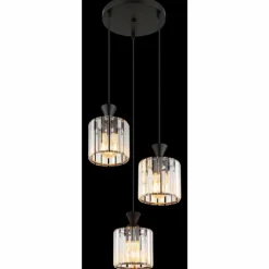 Luminaires Globo Lighting Suspensions|Jordana Suspension Noir, 3 lumières