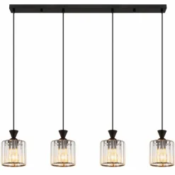Luminaires Globo Lighting Suspensions|Jordana Suspension Noir, 4 lumières