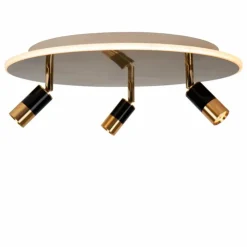 Luminaires Lucide Éclairage Led|JUBEL Plafonnier LED Laiton, 3 lumières