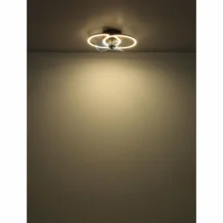 Karen Ventilateur de plafond lumineux Luminaires Globo Lighting LED Écru, Noir, 1 lumière, Télécommandes
