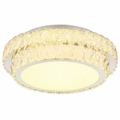 Luminaires Globo Lighting Éclairage Led|Klara Plafonnier LED Chrome, 1 lumière, Télécommandes