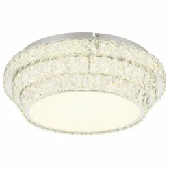 Luminaires Globo Lighting Éclairage Led|Klara Plafonnier LED Chrome, 1 lumière, Télécommandes