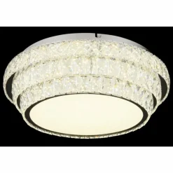 Luminaires Globo Lighting Éclairage Led|Klara Plafonnier LED Chrome, 1 lumière, Télécommandes
