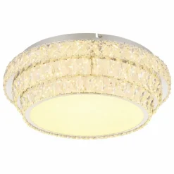 Luminaires Globo Lighting Éclairage Led|Klara Plafonnier LED Chrome, 1 lumière, Télécommandes
