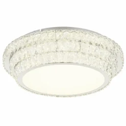 Luminaires Globo Lighting Éclairage Led|Klara Plafonnier LED Chrome, 1 lumière, Télécommandes