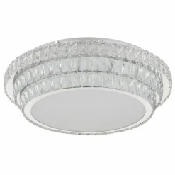 Luminaires Globo Lighting Éclairage Led|Klara Plafonnier LED Chrome, 1 lumière, Télécommandes