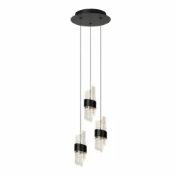 Luminaires Lucide Éclairage Led|KLIGANDE Suspension LED Noir, 3 lumières
