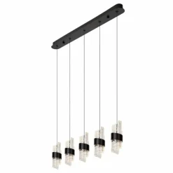 Luminaires Lucide Suspensions|KLIGANDE Suspension LED Noir, 5 lumières