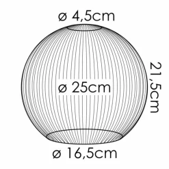 Koyoto Verre de rechange 25 cm Cuivré, Rouge