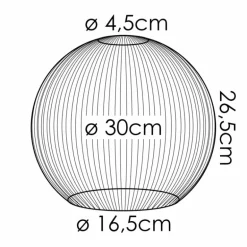Koyoto Verre de rechange 30 cm Or