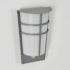 Lamarche Lampe murale d´extérieur, Applique murale LED Gris, 2 lumières, Détecteur de mouvement